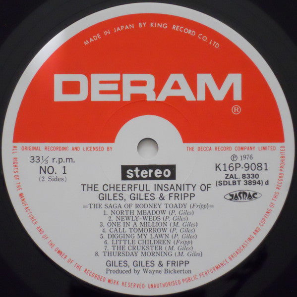 The Cheerful Insanity Of Giles, Giles & Fripp