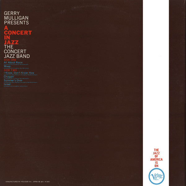Gerry Mulligan Presents A Concert In Jazz