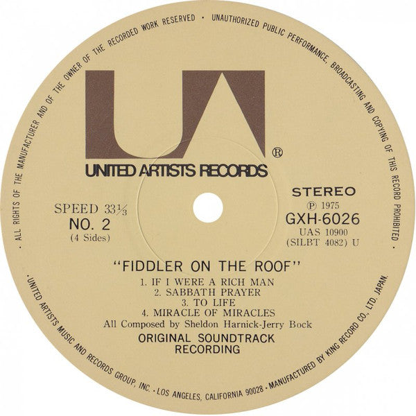 Fiddler On The Roof (Original Motion Picture Soundtrack Recording)