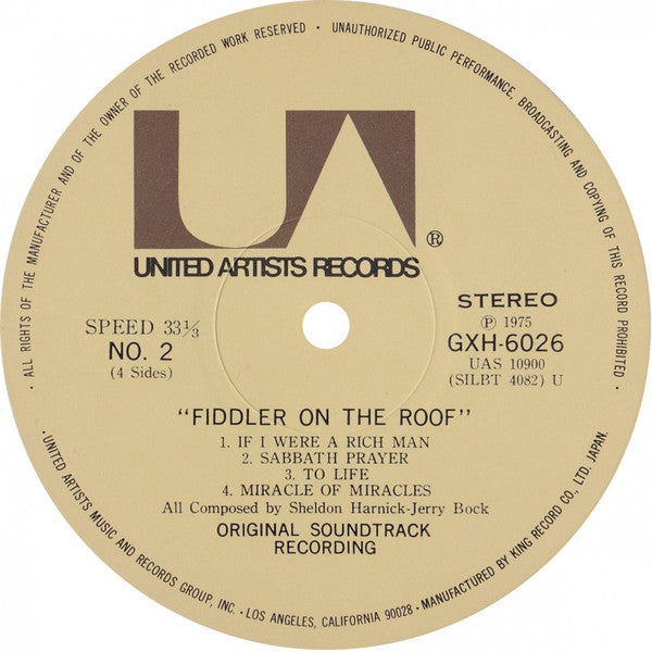 Fiddler On The Roof (Original Motion Picture Soundtrack Recording)