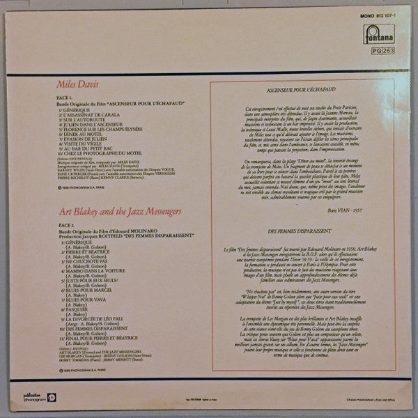 Ascenseur Pour L'Echafaud / Des Femmes Disparaissent