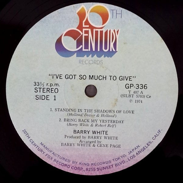 I've Got So Much To Give