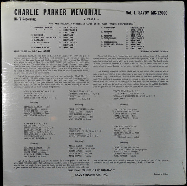Charlie Parker Memorial