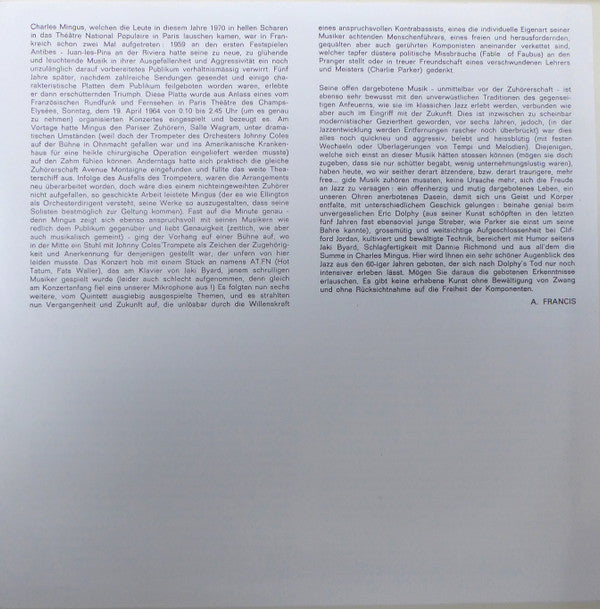 Memorial Charles Mingus - The Great Concert Paris 1964