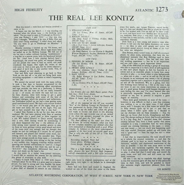 The Real Lee Konitz