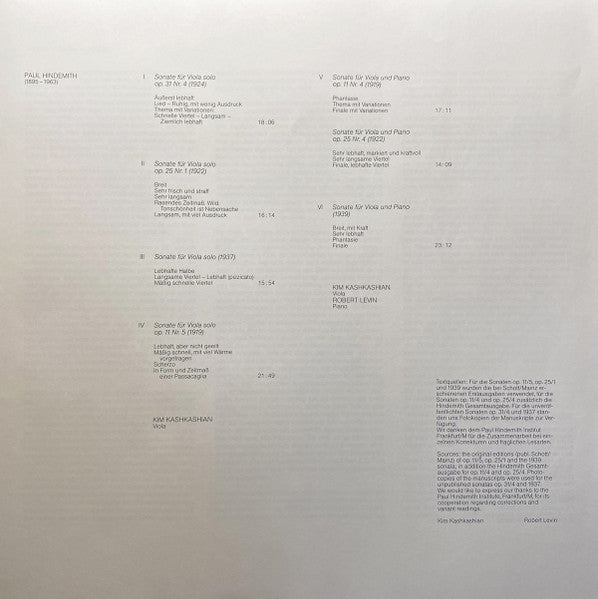 Sonatas For Viola / Piano And Viola Alone