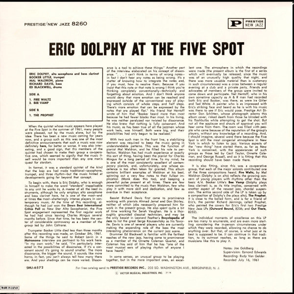 At The Five Spot, Volume I.