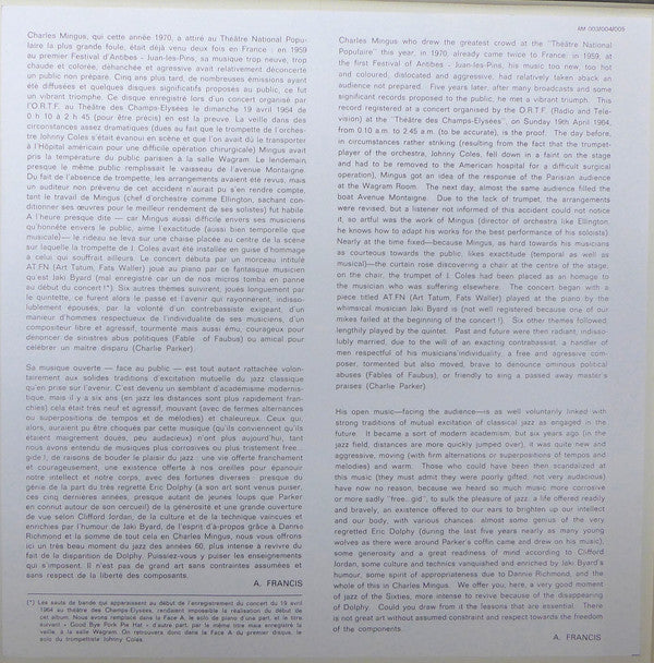 Memorial Charles Mingus - The Great Concert Paris 1964