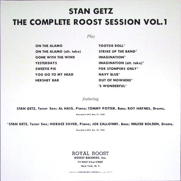The Complete Roost Session Vol. 1