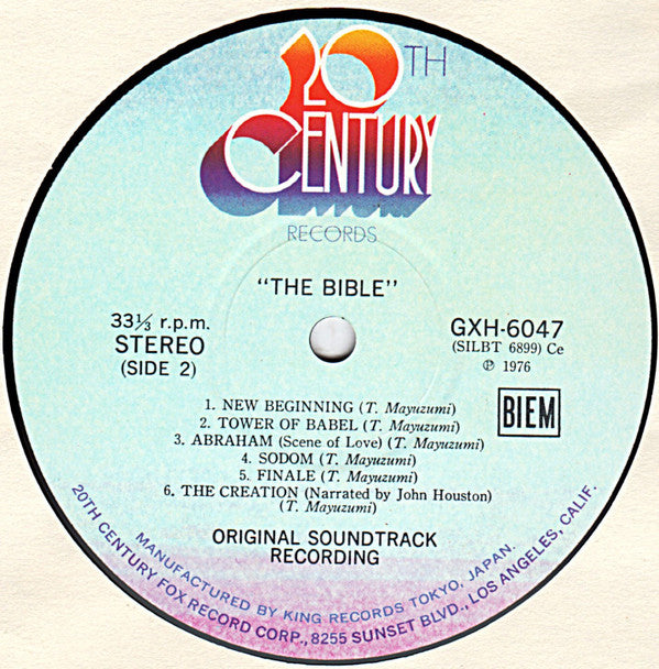 The Bible ... In The Beginning (Original Motion Picture Soundtrack Album)