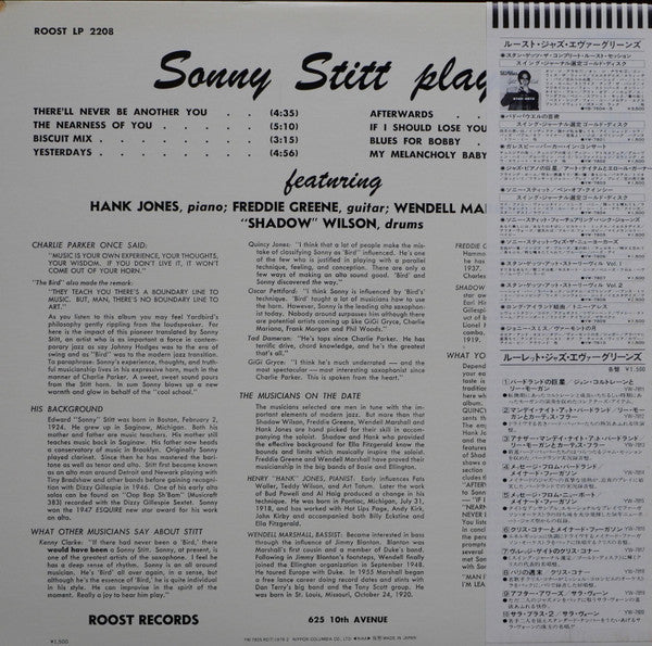 Sonny Stitt Sonny Stitt Sonny Stitt Sonny Stitt