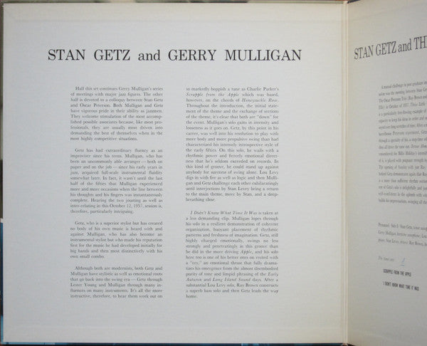 Stan Getz And Gerry Mulligan / Stan Getz And The Oscar Peterson Trio