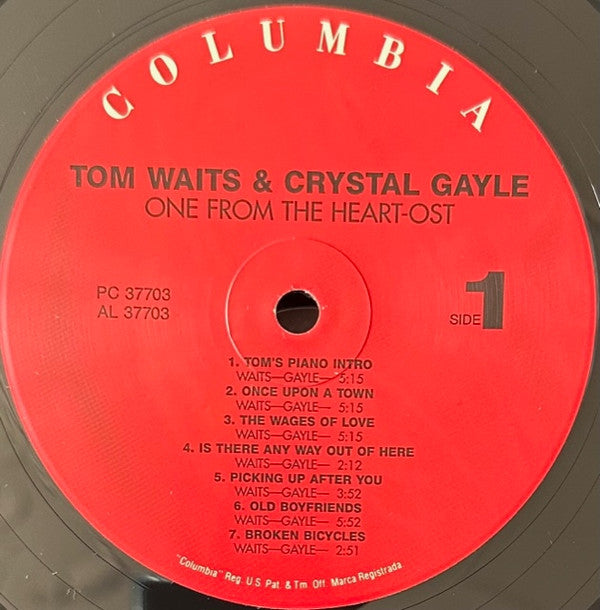 One From The Heart - The Original Motion Picture Soundtrack Of Francis Coppola's Movie