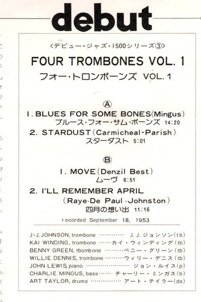 Four Trombones Vol. 1