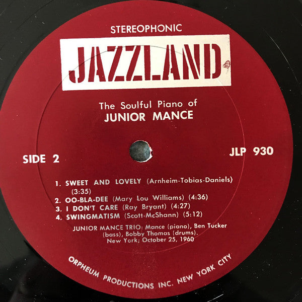 The Soulful Piano Of Junior Mance
