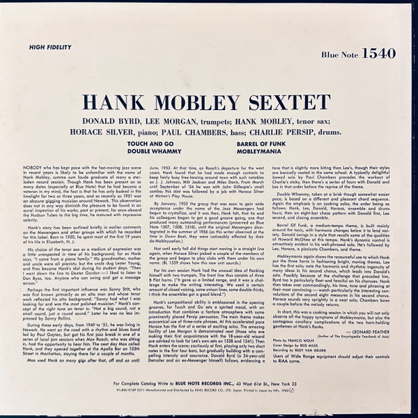 Hank Mobley With Donald Byrd And Lee Morgan