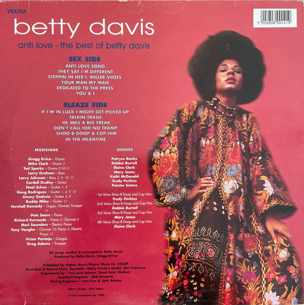 Master Release: Anti Love - The Best Of Betty Davis by Betty Davis