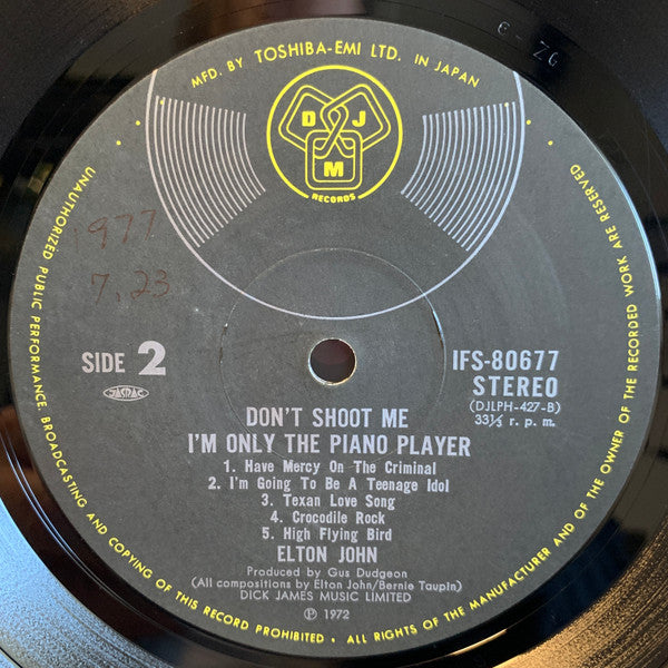 Don't Shoot Me I'm Only The Piano Player