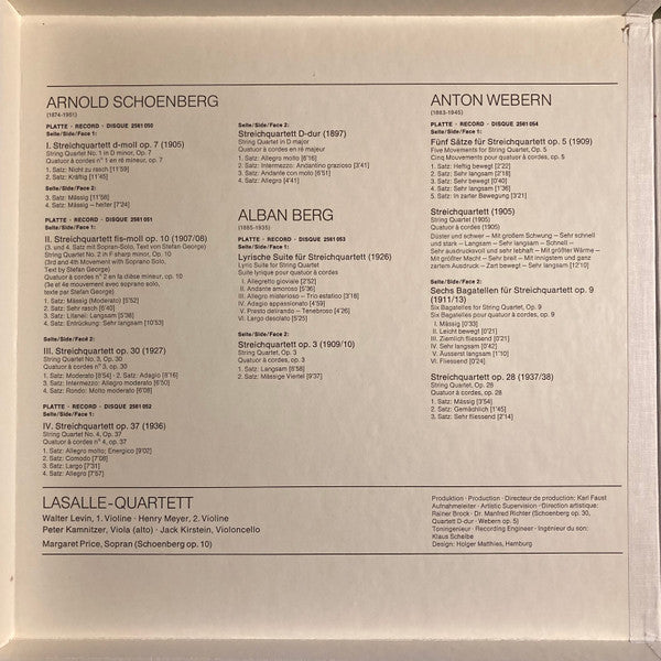 Neue Wiener Schule - Die Streichquartette