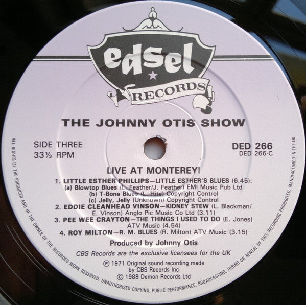 The Johnny Otis Show Live At Monterey!