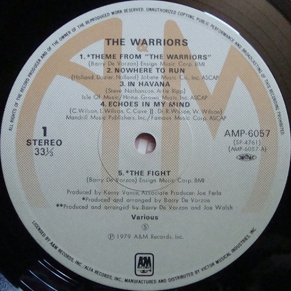 ウォリアーズ = The Warriors (The Original Motion Picture Soundtrack)