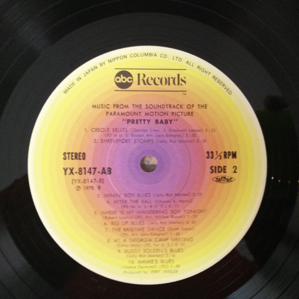 Pretty Baby (Music From The Soundtrack Of The Paramount Motion Picture)