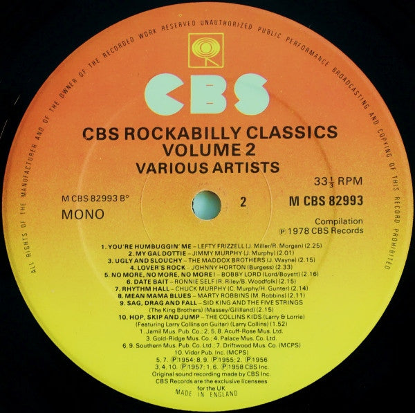 CBS Rockabilly Classics Vol. 2 - Rockabilly Vol. 2