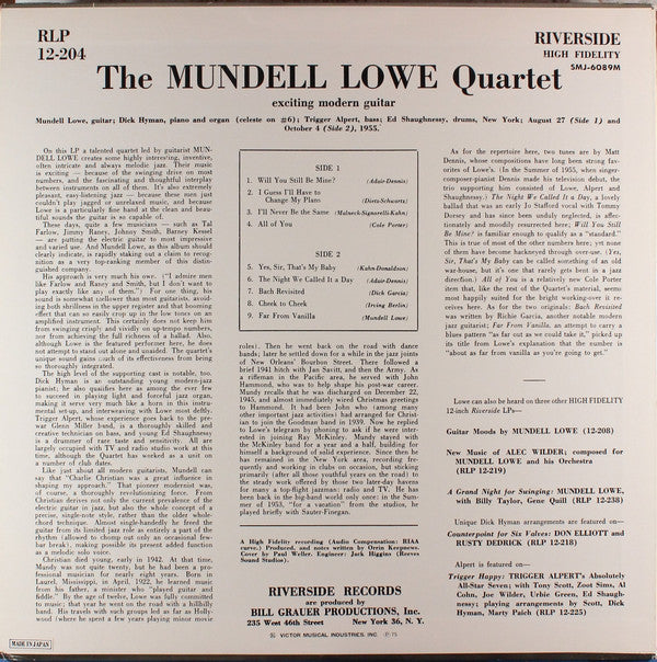 The Mundell Lowe Quartet