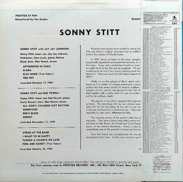 Sonny Stitt / Bud Powell / J.J. Johnson