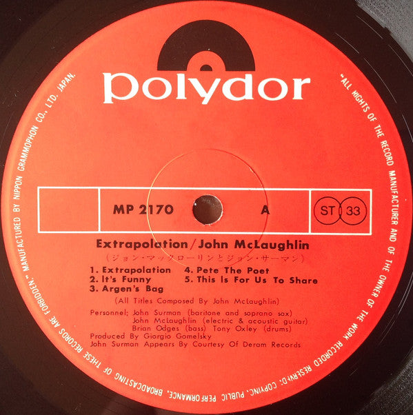 Extrapolation = ジョン・マックローリンとジョン・サーマン