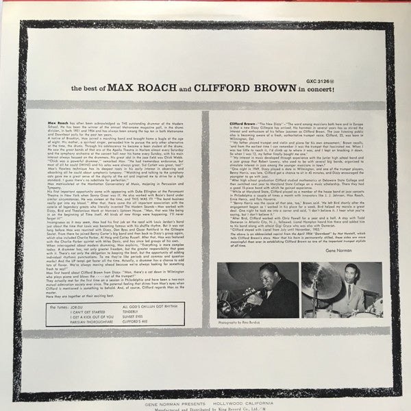 The Best Of Max Roach And Clifford Brown In Concert!