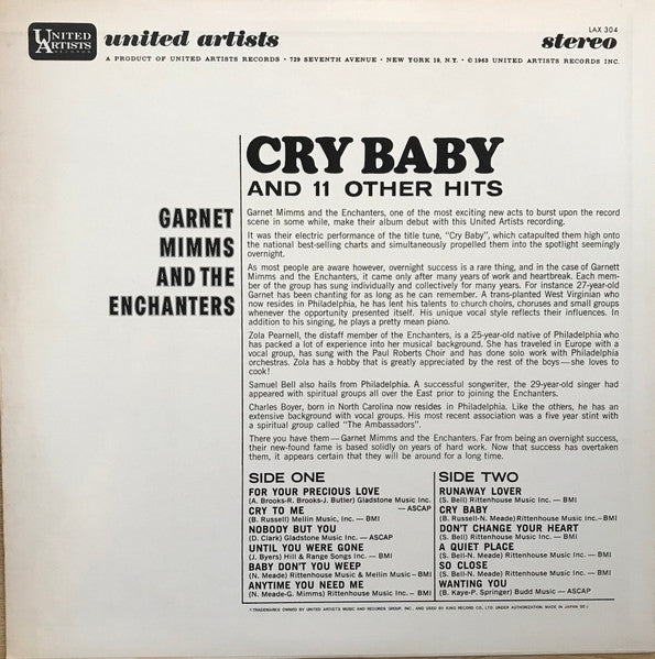 Cry Baby And 11 Other Hits