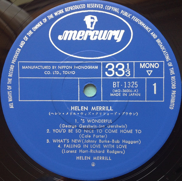 Helen Merrill = ヘレン・メリル・ウィズ・クリフォード・ブラウン