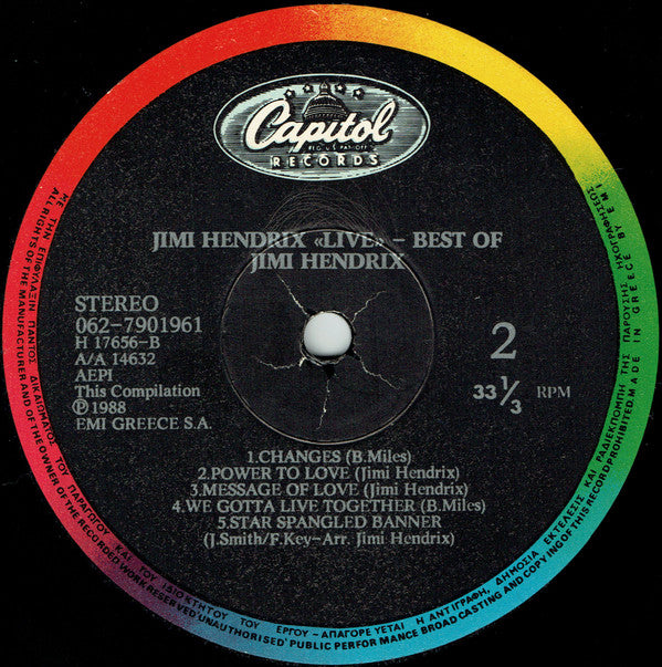 Jimi Hendrix "Live" (Best Of...)