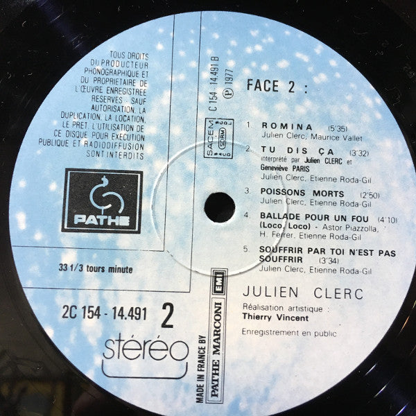 Julien Clerc (Enregistrement Public 1977)