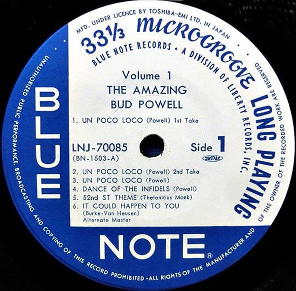 The Amazing Bud Powell, Volume 1