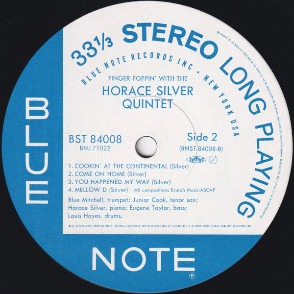 Finger Poppin' With The Horace Silver Quintet