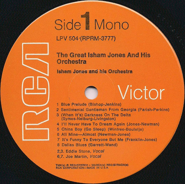 The Great Isham Jones And His Orchestra