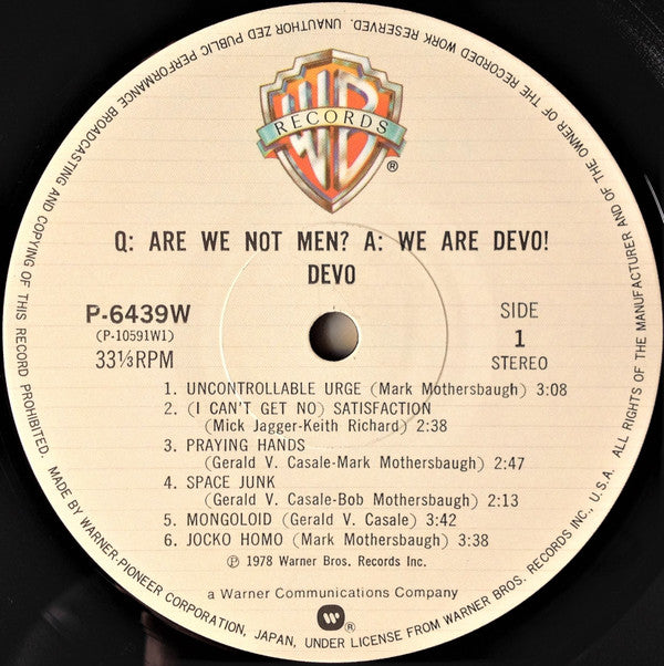 Q: Are We Not Men? A: We Are Devo! = 頽廃的美学論