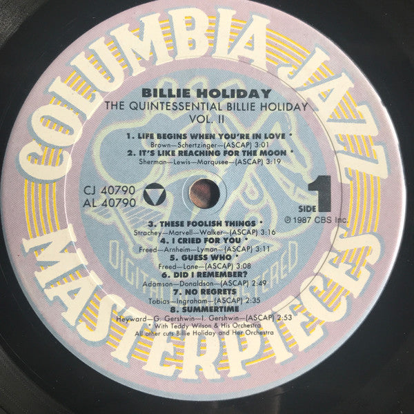 The Quintessential Billie Holiday Volume 2