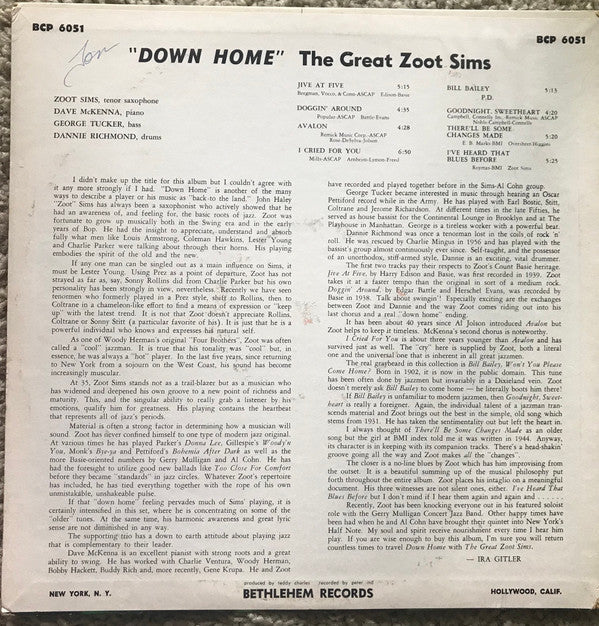 Release: Down Home-Vinyl-US-1960-BS-6051-3292205