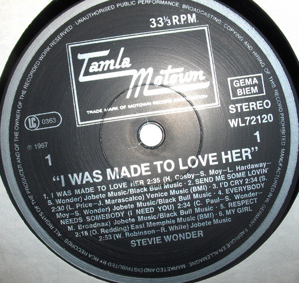 I Was Made To Love Her