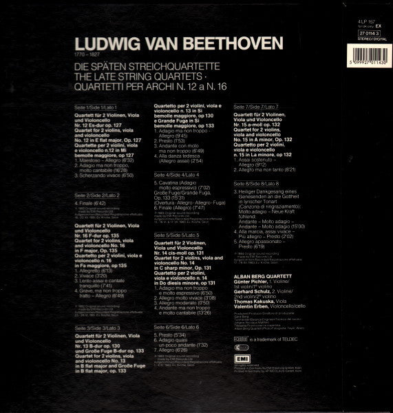 Die Späten Streichquartette = The Late String Quartets