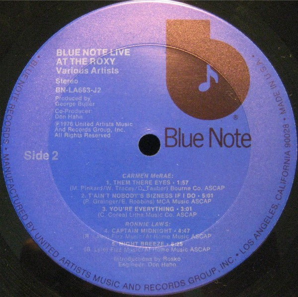 Blue Note Live At The Roxy