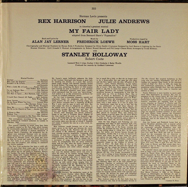 My Fair Lady - Original Cast, Recorded In London