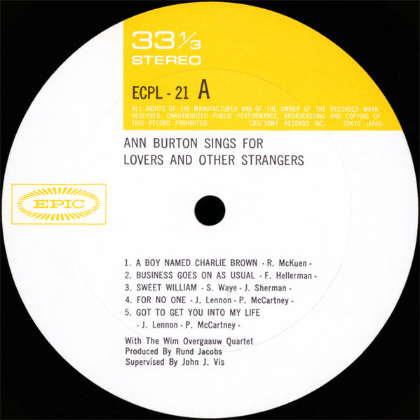 Ann Burton Sings For Lovers And Other Strangers