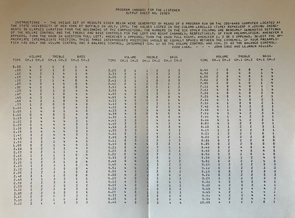 HPSCHD / String Quartet No. 2