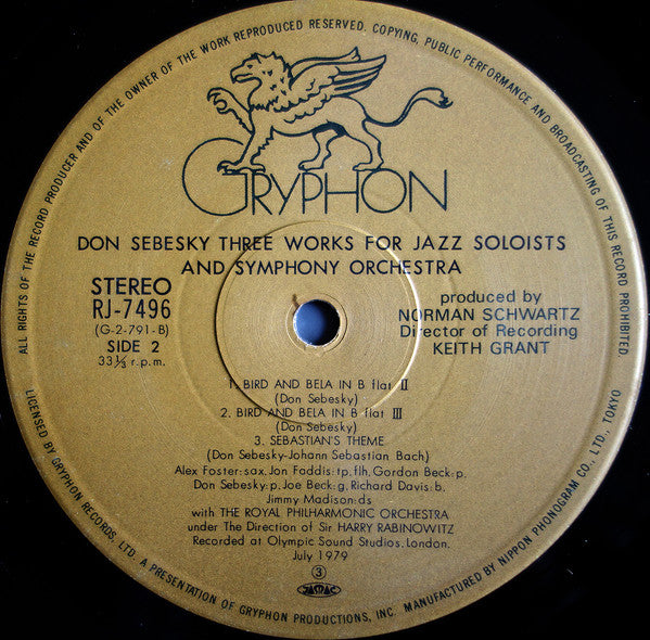 Three Works For Jazz Soloists & Symphony Orchestra