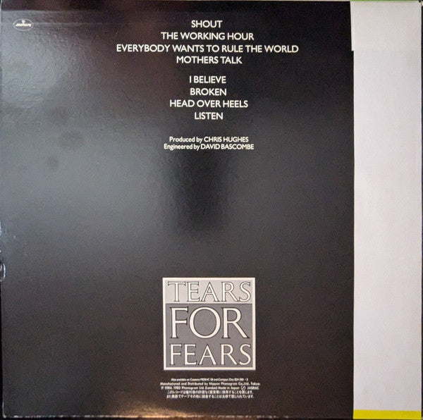 Release: Songs From The Big Chair-Vinyl-Japan-1985-25PP-157, 824 300Y-1-32255019