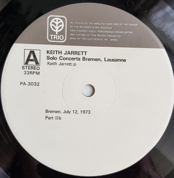 Solo Concerts: Bremen / Lausanne